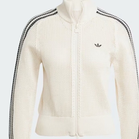 adidas Cream crochet  Track Pants with Black Stripes - Picture 7 of 10